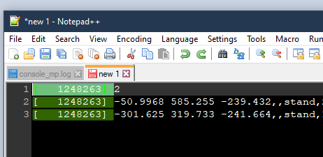 Highlighting the time data